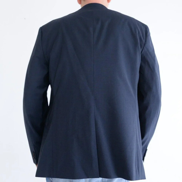 NWT Theory Navy Double Button 100% Pure Wool Rodolf Blazer Size 44 - Picture 3 of 14